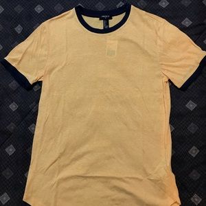 Yellow and navy ringer tee